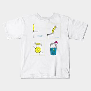 Lemon Ed - Slice Twist Kids T-Shirt